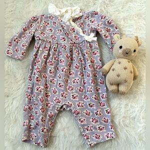 Dainty Springtime Ruffly Janie and Jack Floral One Piece